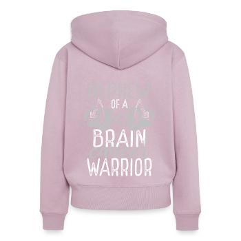 Nephew Brain Tumor Awareness Aunt Uncle - Frauen Premium Bio Zip Hoodie - Altrosa - Hinten - Julia (174cm)