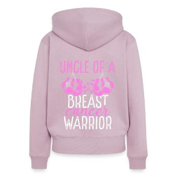 Uncle Breast Cancer Awareness Niece Nephew - Frauen Premium Bio Zip Hoodie - Altrosa - Hinten - Julia (174cm)