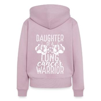 Daughter Lung Cancer Awareness Month Ribbon - Frauen Premium Bio Zip Hoodie - Altrosa - Hinten - Julia (174cm)