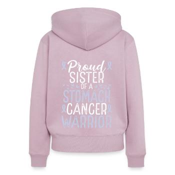 Stomach Cancer Awareness Movement Sister Ribbon - Frauen Premium Bio Zip Hoodie - Altrosa - Hinten - Julia (174cm)