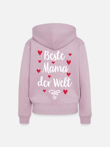 Mama - Frauen Premium Bio Zip Hoodie - Altrosa