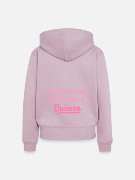Einhorn - Frauen Premium Bio Zip Hoodie - Altrosa