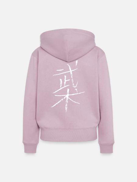 wushu (chinesisch) - Frauen Premium Bio Zip Hoodie - Altrosa