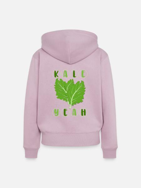 Kale Yeah - Frauen Premium Bio Zip Hoodie - Altrosa