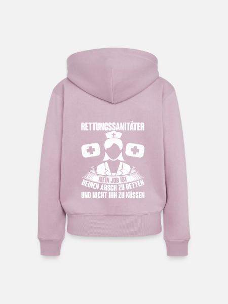 Rettungssanitäter - Frauen Premium Bio Zip Hoodie - Altrosa