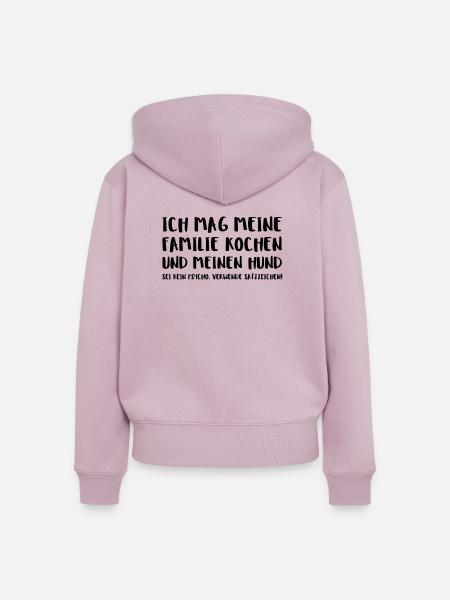 Satzzeichen Tshirt - Frauen Premium Bio Zip Hoodie - Altrosa