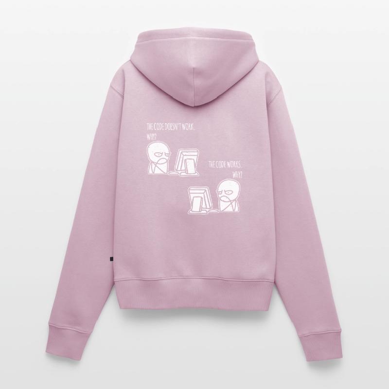 the code works why Programmer Computer Nerd Women's Premium Organic Zip Hoodie