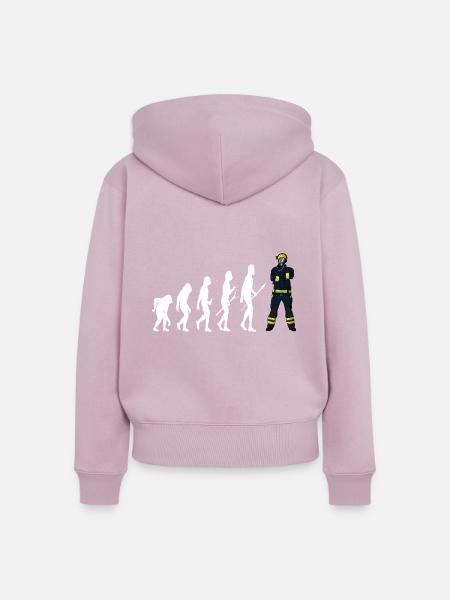Feuerwehrmann Entwicklung - Frauen Premium Bio Zip Hoodie - Altrosa
