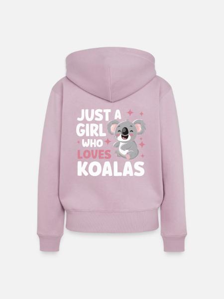 Koala Koalas Koalabär Tier - Frauen Premium Bio Zip Hoodie - Altrosa