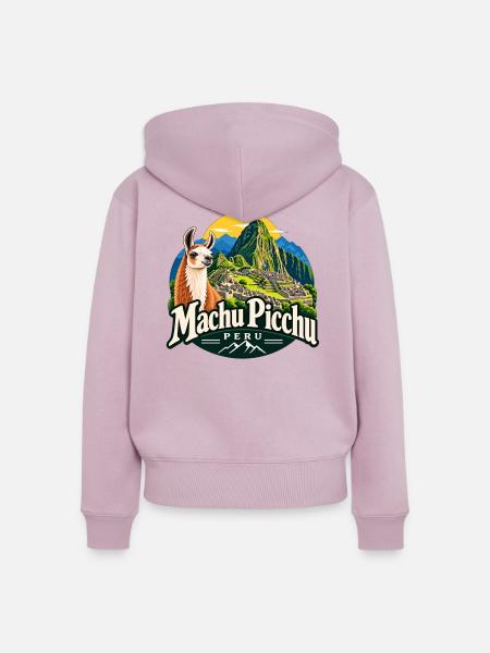Machu Picchu – Peru, Inka & Abenteuer - Frauen Premium Bio Zip Hoodie - Altrosa