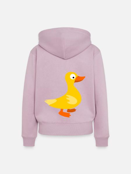 Ente Dug - Frauen Premium Bio Zip Hoodie - Altrosa
