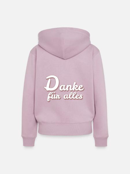 kleines Dankeschön - Frauen Premium Bio Zip Hoodie - Altrosa