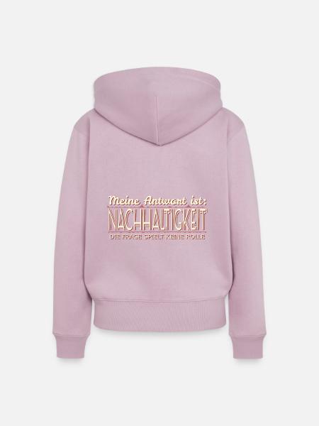 Nachhaltigkeit - Frauen Premium Bio Zip Hoodie - Altrosa