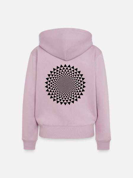 Wirbel - Frauen Premium Bio Zip Hoodie - Altrosa