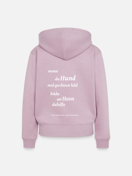 bayerische Lebensweisheit - Frauen Premium Bio Zip Hoodie - Altrosa
