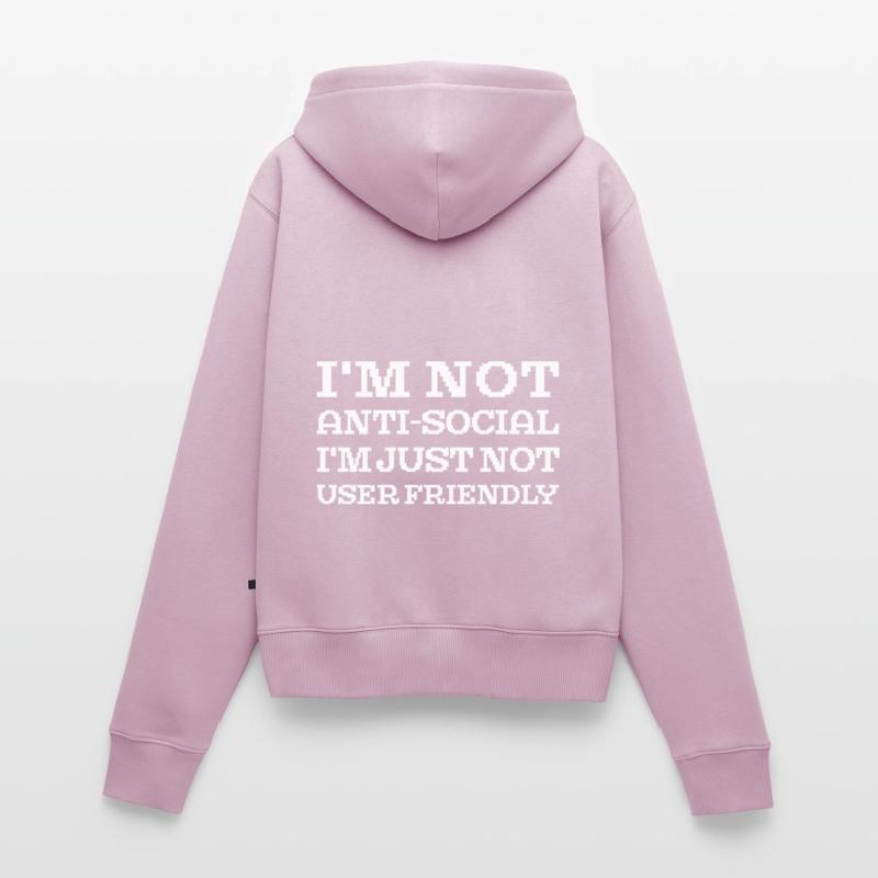 I’m Not Users Friendly Web Developer Coder Sweat à capuche zippé Premium bio Femme