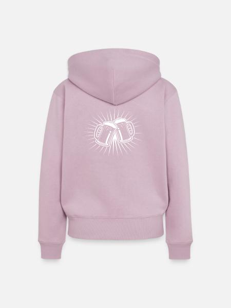 biergläser weiß - Frauen Premium Bio Zip Hoodie - Altrosa