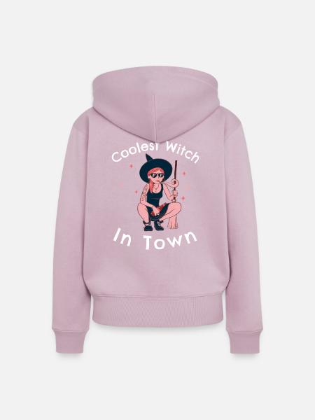 Coolest Witch in Town - Frauen Premium Bio Zip Hoodie - Altrosa