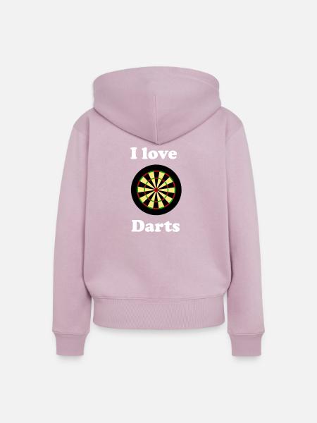 Dartscheibe - Frauen Premium Bio Zip Hoodie - Altrosa