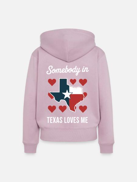 Texas State Texaner Texas - Frauen Premium Bio Zip Hoodie - Altrosa