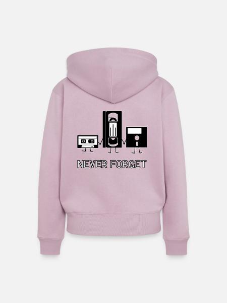 Never Forget - Frauen Premium Bio Zip Hoodie - Altrosa