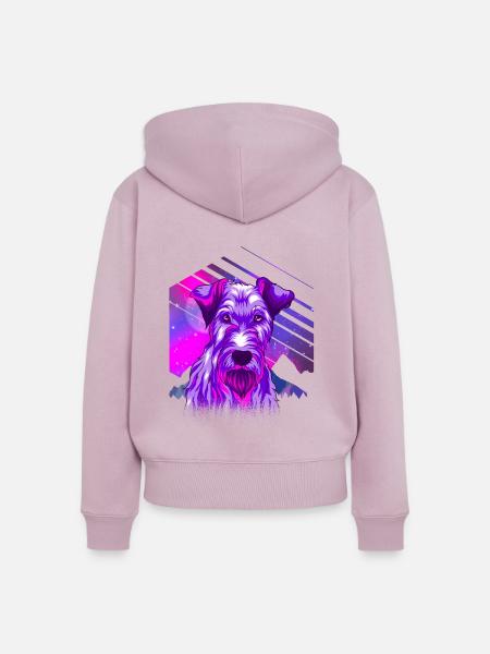 Irish Terrier Hund Geschenk - Frauen Premium Bio Zip Hoodie - Altrosa