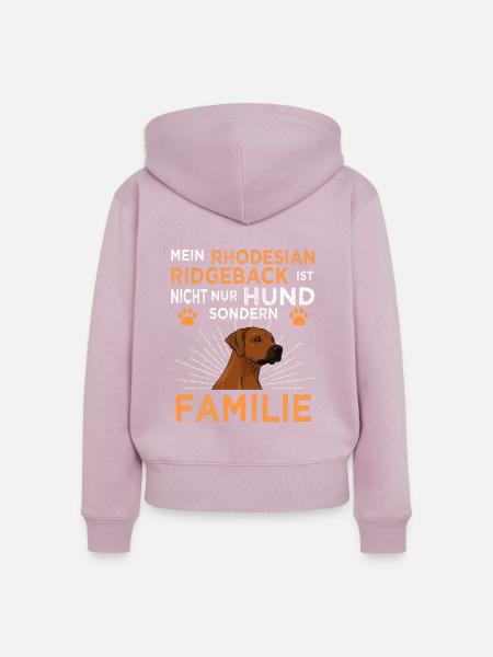 Rhodesian Ridgeback - Frauen Premium Bio Zip Hoodie - Altrosa