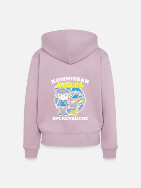 Kommissar Daniel Spurensuche - Frauen Premium Bio Zip Hoodie - Altrosa