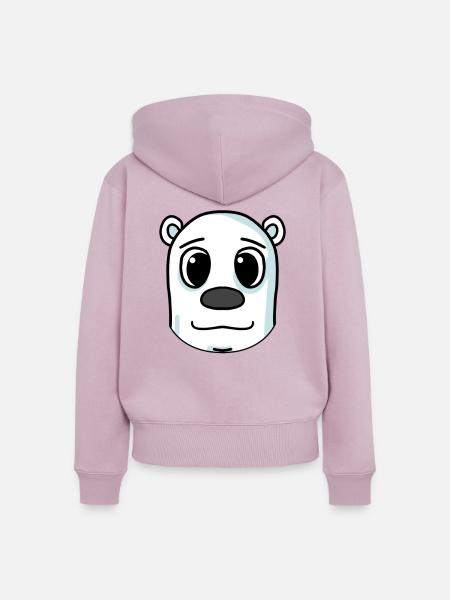 Eisbär - Polarbär - Frauen Premium Bio Zip Hoodie - Altrosa