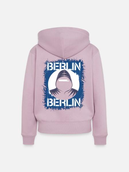 Graffiti-Style Berlin Hoodie Design - Frauen Premium Bio Zip Hoodie - Altrosa