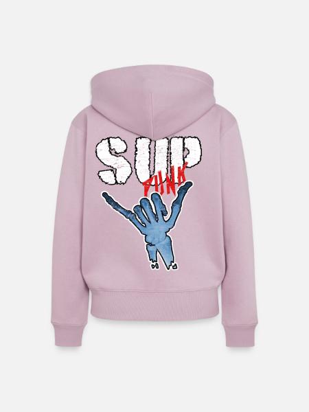 SUP - Frauen Premium Bio Zip Hoodie - Altrosa