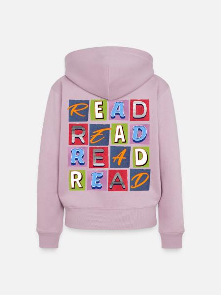 Read Design - Papierlook/Paperlook - Frauen Premium Bio Zip Hoodie - Altrosa