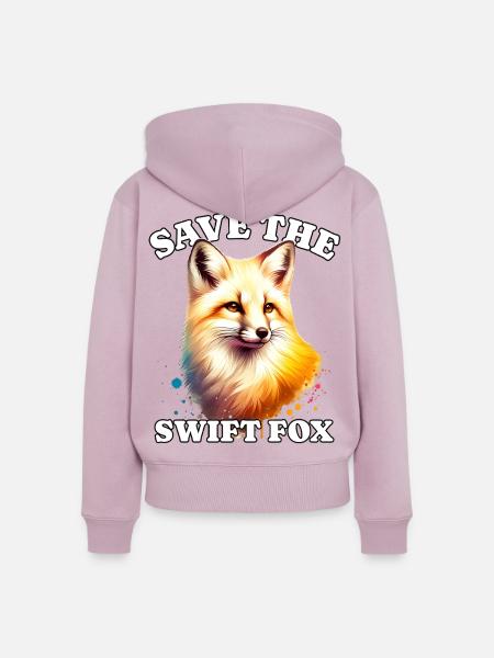 Swiftfuchs Save Swift Fox - Frauen Premium Bio Zip Hoodie - Altrosa