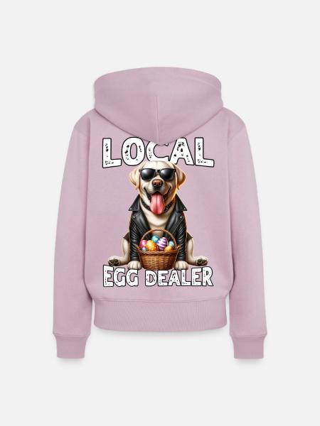 Ostern Retriever Egg Dealer - Frauen Premium Bio Zip Hoodie - Altrosa