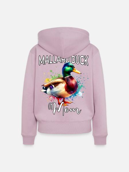 Stockente Mama - Frauen Premium Bio Zip Hoodie - Altrosa