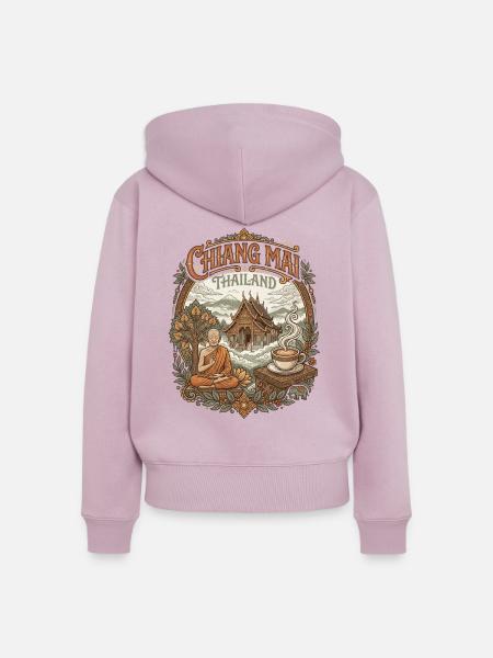 Chiang Mai Thailand - Frauen Premium Bio Zip Hoodie - Altrosa