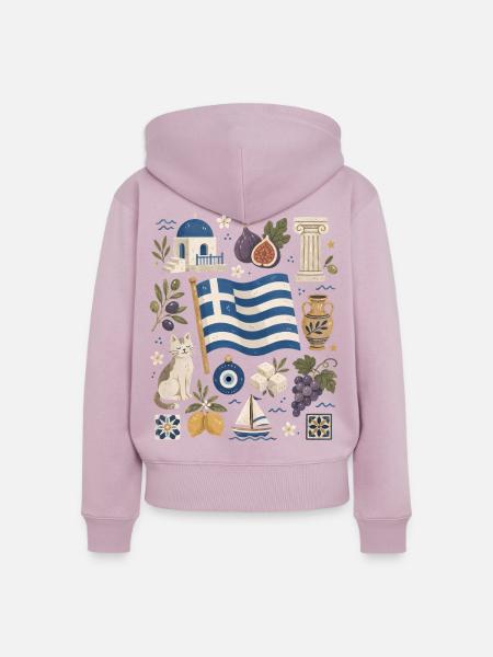 Griechenland | Inseln, Oliven & Antike - Frauen Premium Bio Zip Hoodie - Altrosa