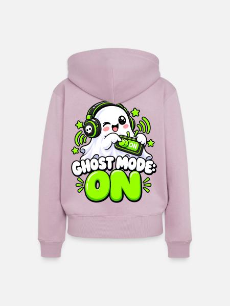 Geistermodus Neon Geist - Frauen Premium Bio Zip Hoodie - Altrosa