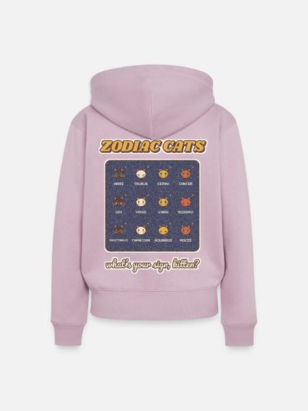 Zodiac-Katzen Alle 12-Sterne-Zeichen - Frauen Premium Bio Zip Hoodie - Altrosa