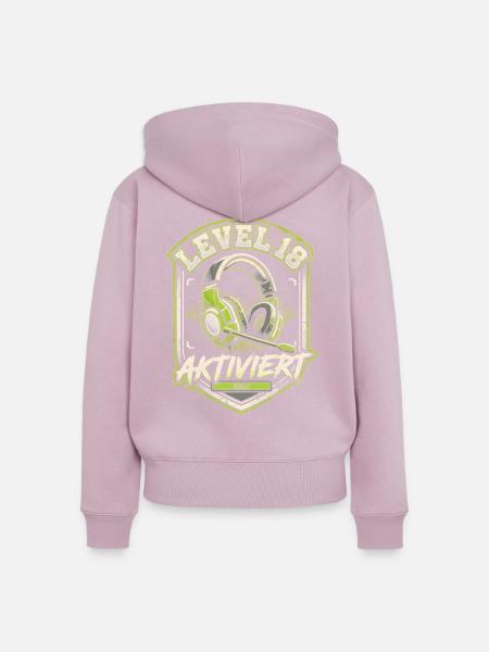 Level 18 Aktiviert Gamer Headset - Frauen Premium Bio Zip Hoodie - Altrosa