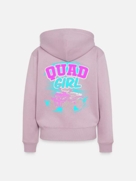 Quad - Frauen Premium Bio Zip Hoodie - Altrosa