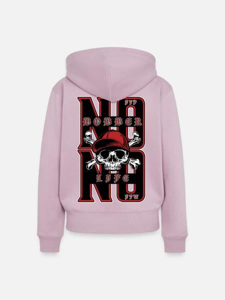 No Bobber No Life - Frauen Premium Bio Zip Hoodie - Altrosa