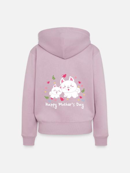 happy Mothersday - Frauen Premium Bio Zip Hoodie - Altrosa