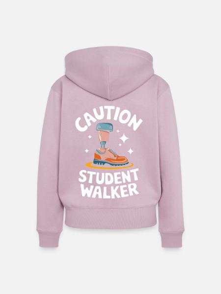 Amputation Behinderung - Frauen Premium Bio Zip Hoodie - Altrosa
