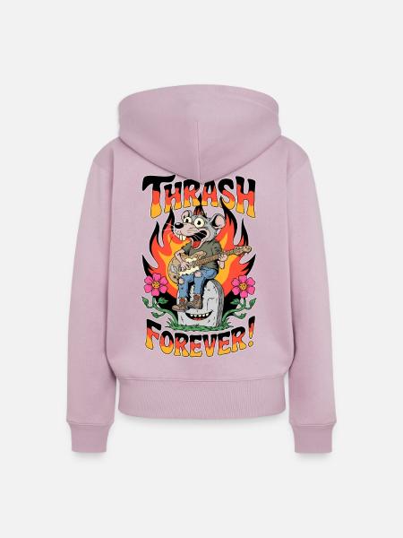 Thrash Forever - Frauen Premium Bio Zip Hoodie - Altrosa