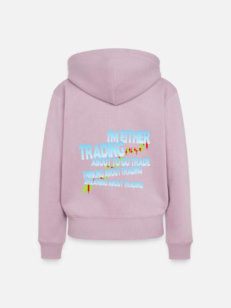I'm either trading - Frauen Premium Bio Zip Hoodie - Altrosa