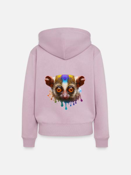 Tarsier Design - Frauen Premium Bio Zip Hoodie - Altrosa