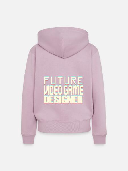 Future Video Game Designer - Frauen Premium Bio Zip Hoodie - Altrosa