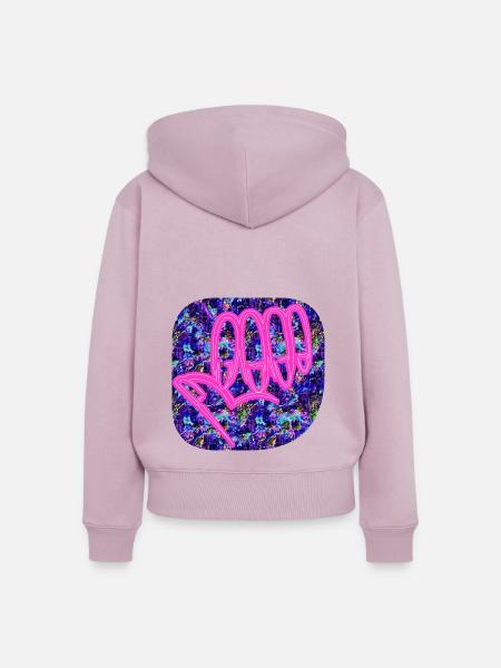 Frauenhand - Club WoW - Frauen Premium Bio Zip Hoodie - Altrosa