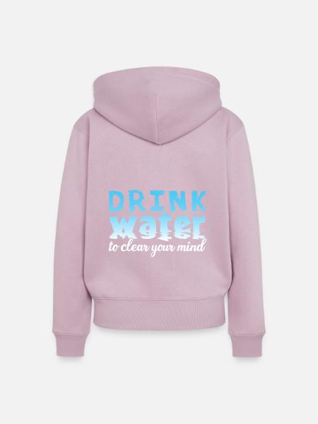 Drink Water - Frauen Premium Bio Zip Hoodie - Altrosa